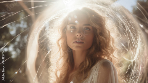 Indulge in the captivating beauty of a lens flare halo, creating a celestial aura that elevates the overall cinematic experience.