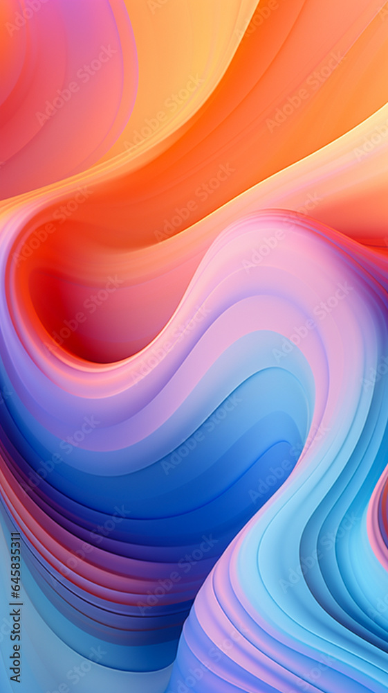 Fototapeta premium Gradient soft wavy abstract colorful background banner or wallpaper 