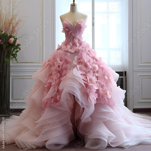 bride and groom in wedding dress