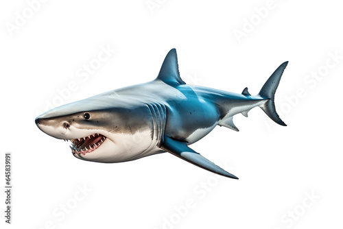 Shark Isolated on Transparent Background. Generative AI.