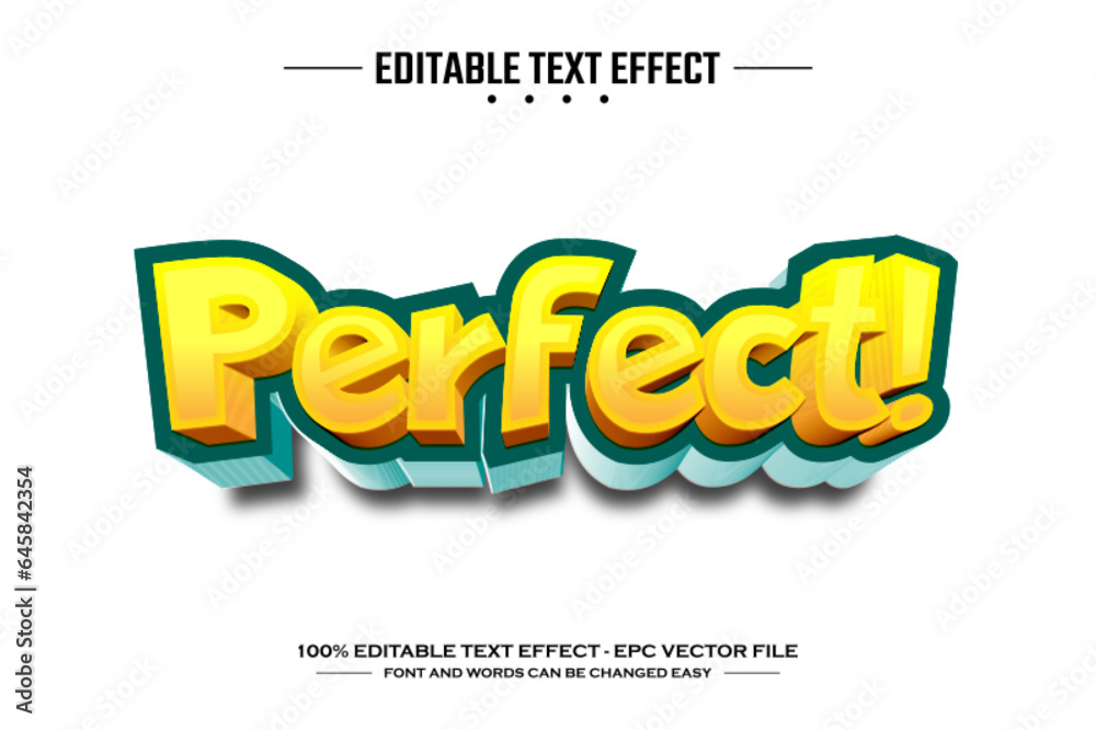 Perfect 3D editable text effect template
