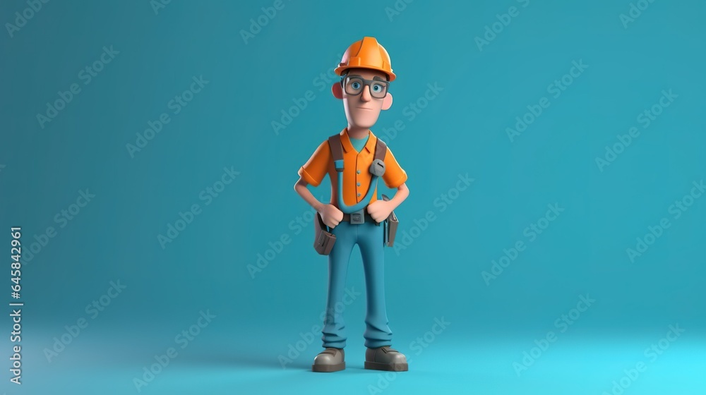 A 3d cartoon style model of a character A 3d cartoon style model of a character