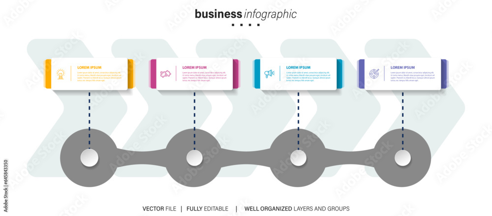 Business road map timeline infographic icons designed for abstract background template milestone element modern diagram process technology digital marketing data presentation chart Vector illustration Business road map timeline infographic icons designed for abstract background template milestone element modern diagram process technology digital marketing data presentation chart Vector illustration