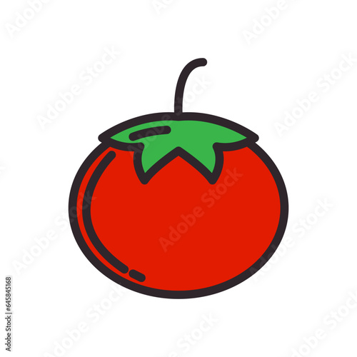 tomato icon color style vector