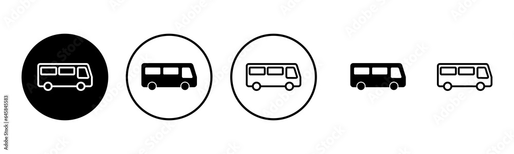 Bus icon set illustration. bus sign and symbol. transport symbol Bus icon set illustration. bus sign and symbol. transport symbol