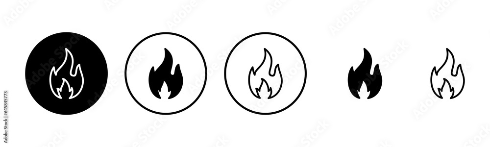 Fire icon set illustration. fire sign and symbol Fire icon set illustration. fire sign and symbol