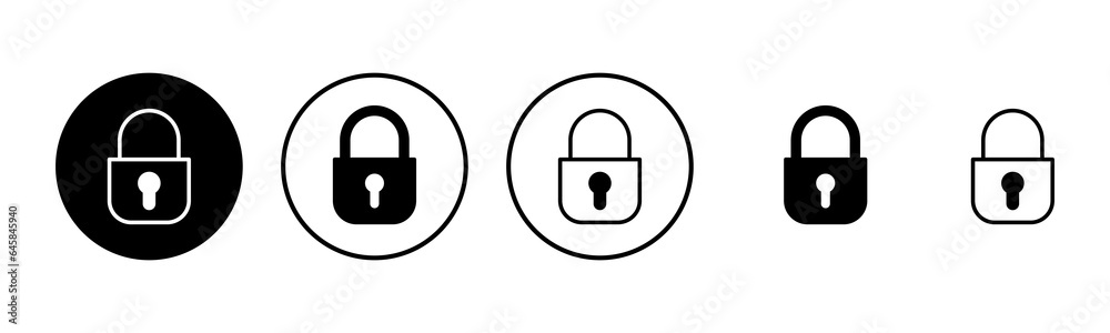 Lock icon set illustration. Padlock sign and symbol. Encryption icon. Security symbol Lock icon set illustration. Padlock sign and symbol. Encryption icon. Security symbol