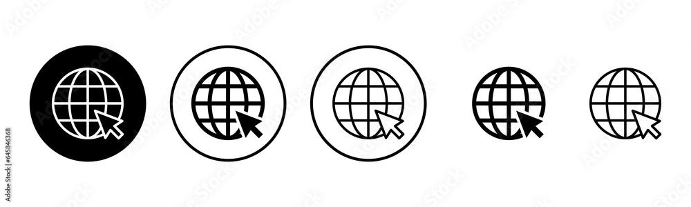 Web icon set illustration. go to web sign and symbol. web click icon. Global search icon Web icon set illustration. go to web sign and symbol. web click icon. Global search icon