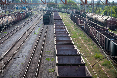 A large railway transport hub for the transportation by freight cars of raw materials from mining and processing plants.