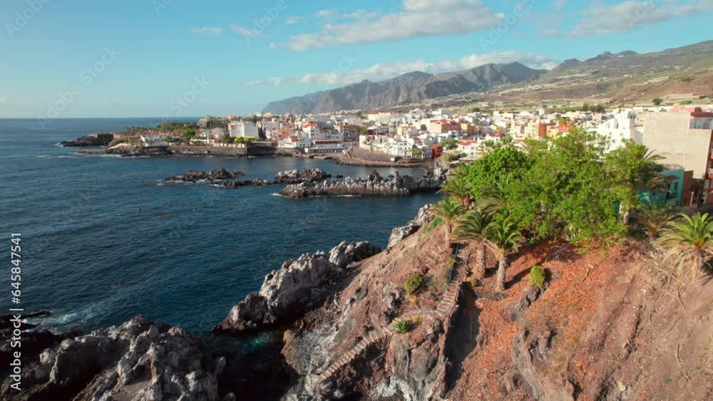 Aerial view of the picturesque Alcala village in Tenerife, Canary islands, Spain Aerial view of the picturesque Alcala village in Tenerife, Canary islands, Spain