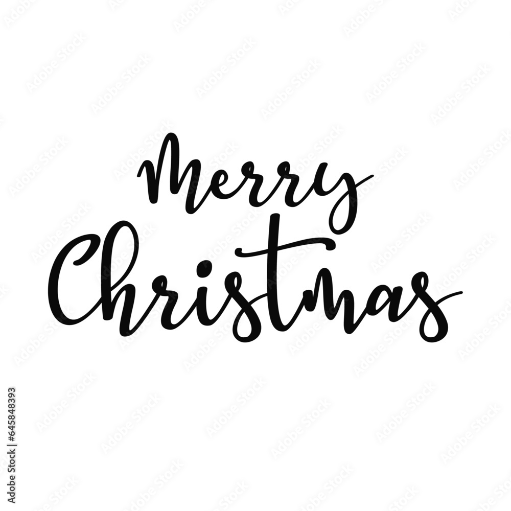 Fototapeta premium Vector merry christmas handwritten text