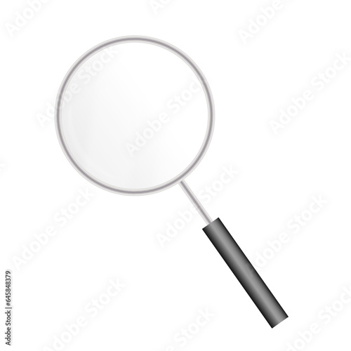 Vector magnifying glass with white background with gradient mesh, illustration