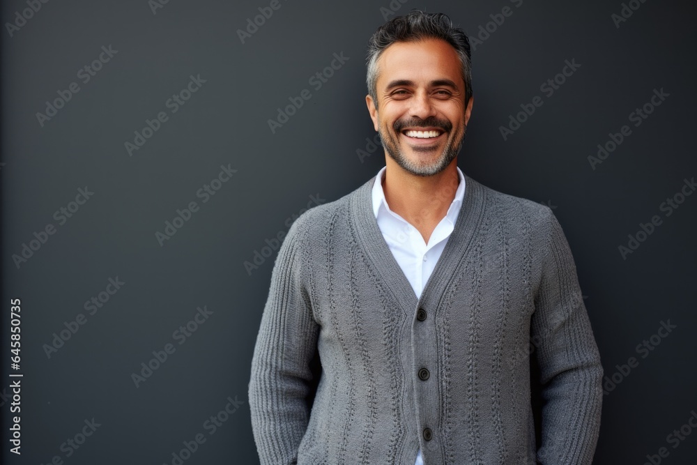 Lifestyle portrait photography of a Colombian man in his 40s against a minimalist or empty room background Lifestyle portrait photography of a Colombian man in his 40s against a minimalist or empty room background