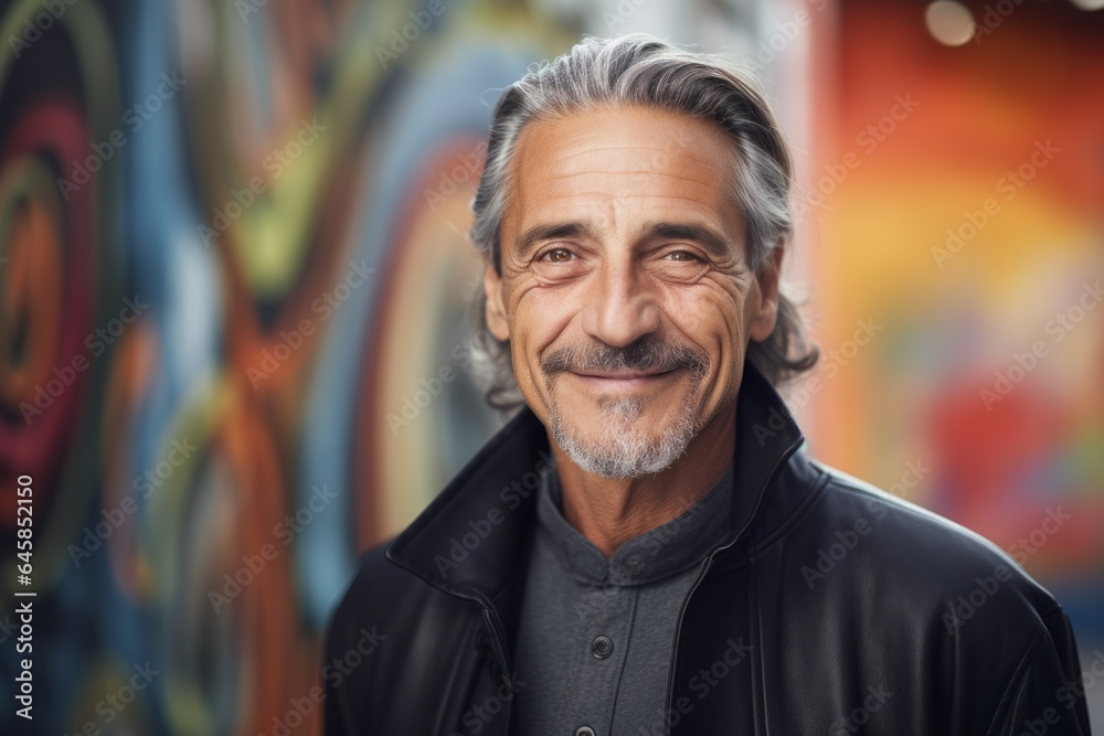 Portrait photography of a Italian man in his 50s against an abstract background Portrait photography of a Italian man in his 50s against an abstract background