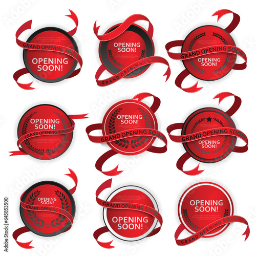 set vector banners grand opening