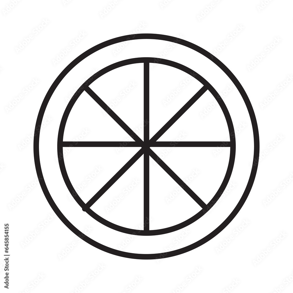 Lemon slice line icon. Citrus fruit outline vector icon. Symbol, logo illustration. on white background..eps Lemon slice line icon. Citrus fruit outline vector icon. Symbol, logo illustration. on white background..eps