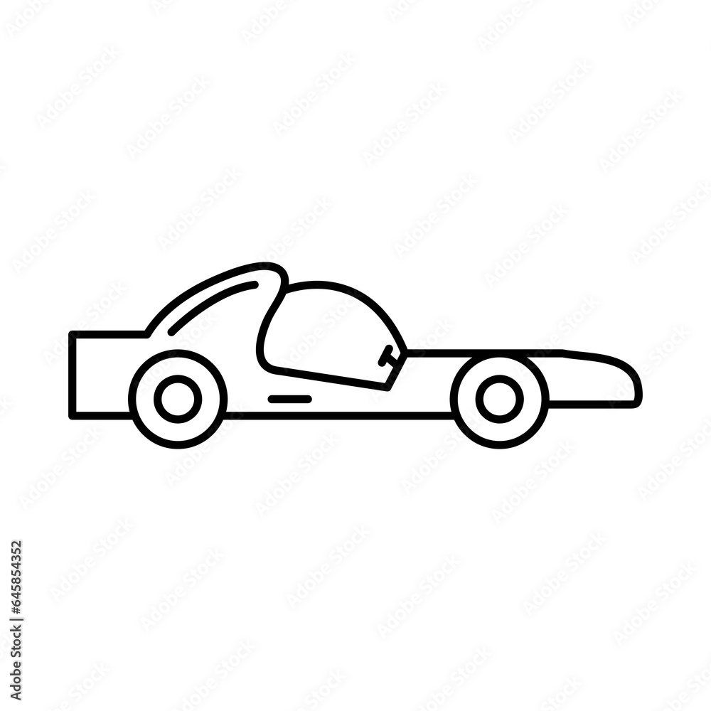 racing car line icon, Motorsport symbol, logo flat illustration on white background..eps