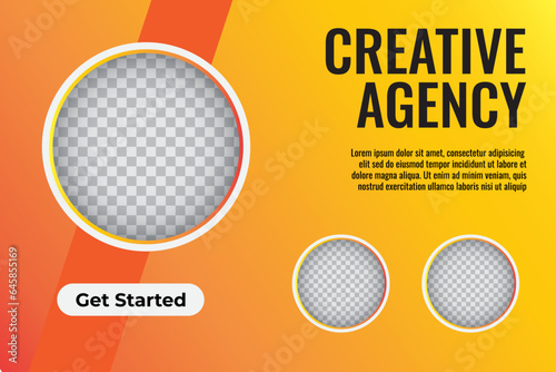 Creative agency template. Great for backgrounds, social media, flyers, banners, marketing ads, internet marketing etc. Editable