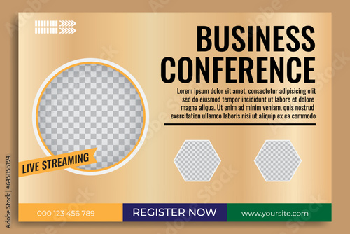 Business conference template. Great for backgrounds, social media, flyers, banners, marketing ads, internet marketing etc. Editable
