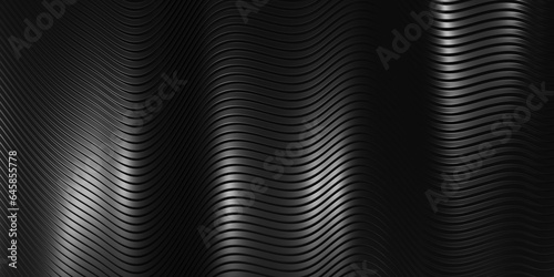 Dark steel stripes lines. Industrial futuristic background. Metallic smooth design