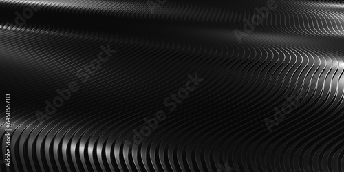 Black White Curves Steel Stripes Background