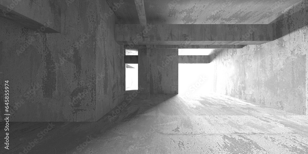 Obraz premium Abstract interior design concrete room. Architectural background