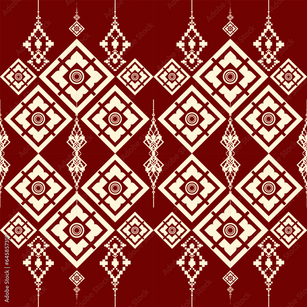 red and white maze The unique Asian pattern is inspired by the traditional pattern of Thailand. red and white maze The unique Asian pattern is inspired by the traditional pattern of Thailand.