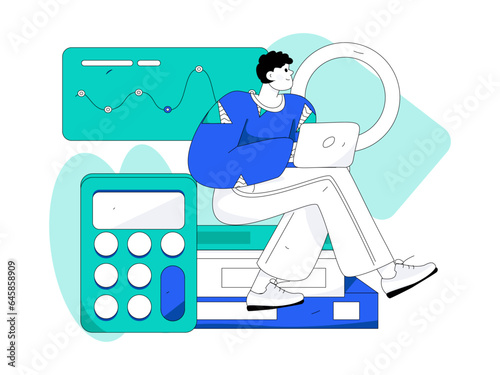 Business People Flat Vector Concept Operation Hand Drawn Illustration
