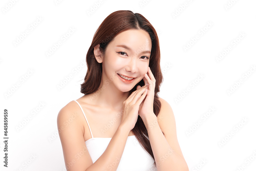 Beautiful young asian woman with clean fresh skin on white background, Face care, Facial treatment, Cosmetology, beauty and spa, Asian women portrait. Beautiful young asian woman with clean fresh skin on white background, Face care, Facial treatment, Cosmetology, beauty and spa, Asian women portrait.
