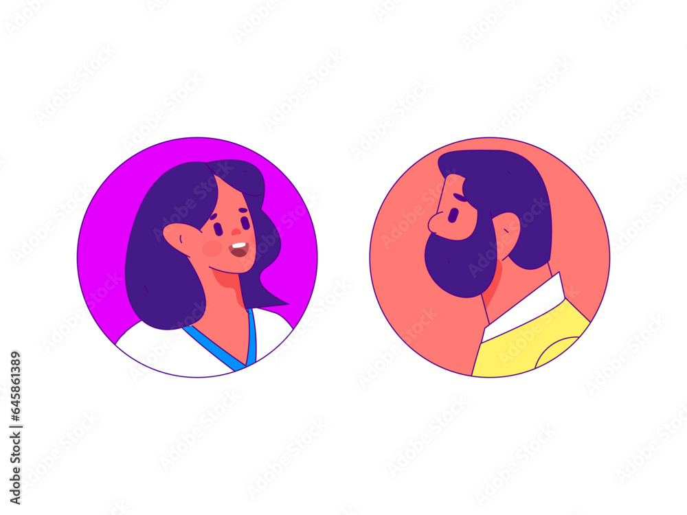 Fototapeta premium Business People Flat Vector Concept Operation Hand Drawn Illustration 