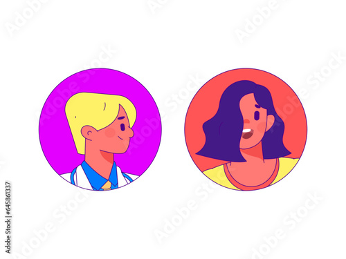 Business People Flat Vector Concept Operation Hand Drawn Illustration 