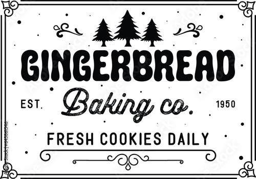 Vintage Christmas Farmhouse sign EPS, Farmhouse Sign Farm Fresh SVG, Christmas Trees SVG