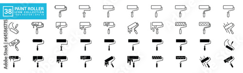 Collection of painting related icons, various painting tools, paint icons icon template editable resizable EPS 10	