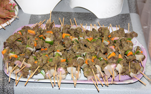 Fried gizzard ready to be served for party.