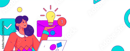 Business People Flat Vector Concept Operation Hand Drawn Illustration
