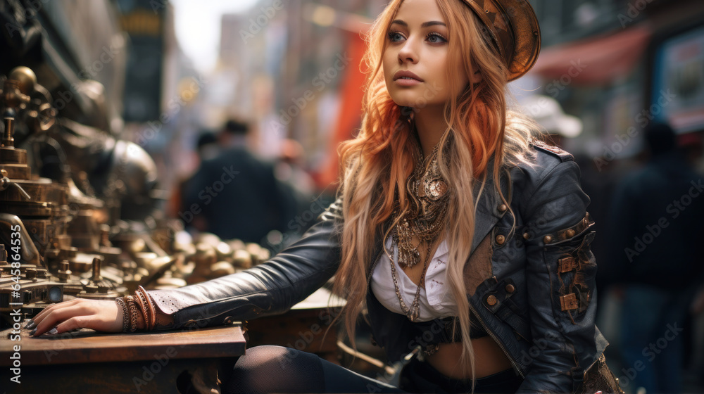 beautiful steampunk style woman beautiful steampunk style woman
