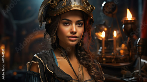 beautiful steampunk style woman