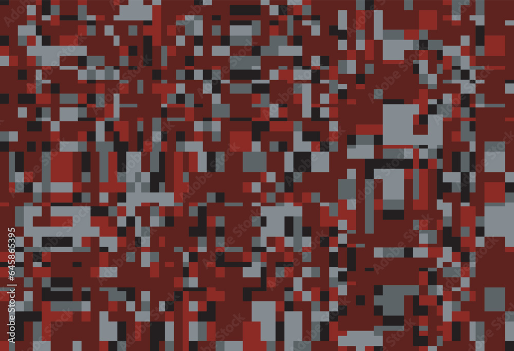 seamless camouflage pattern with maroon and red colors