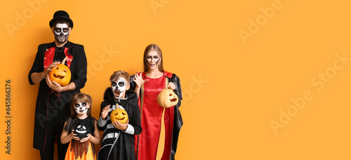Family in Halloween costume...