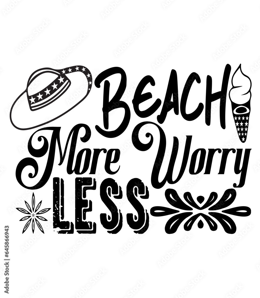 Beach More Worry Less,SVG DESIGNS