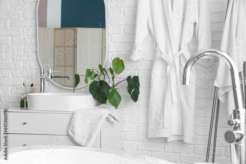 Modern bathroom interior wi...