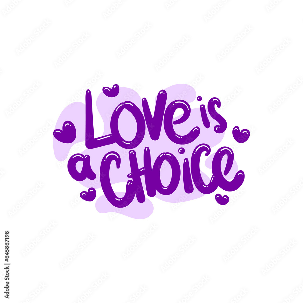love is a choice people quote typography flat design illustration love is a choice people quote typography flat design illustration