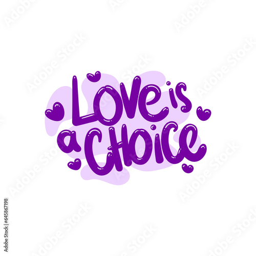 love is a choice people quote typography flat design illustration