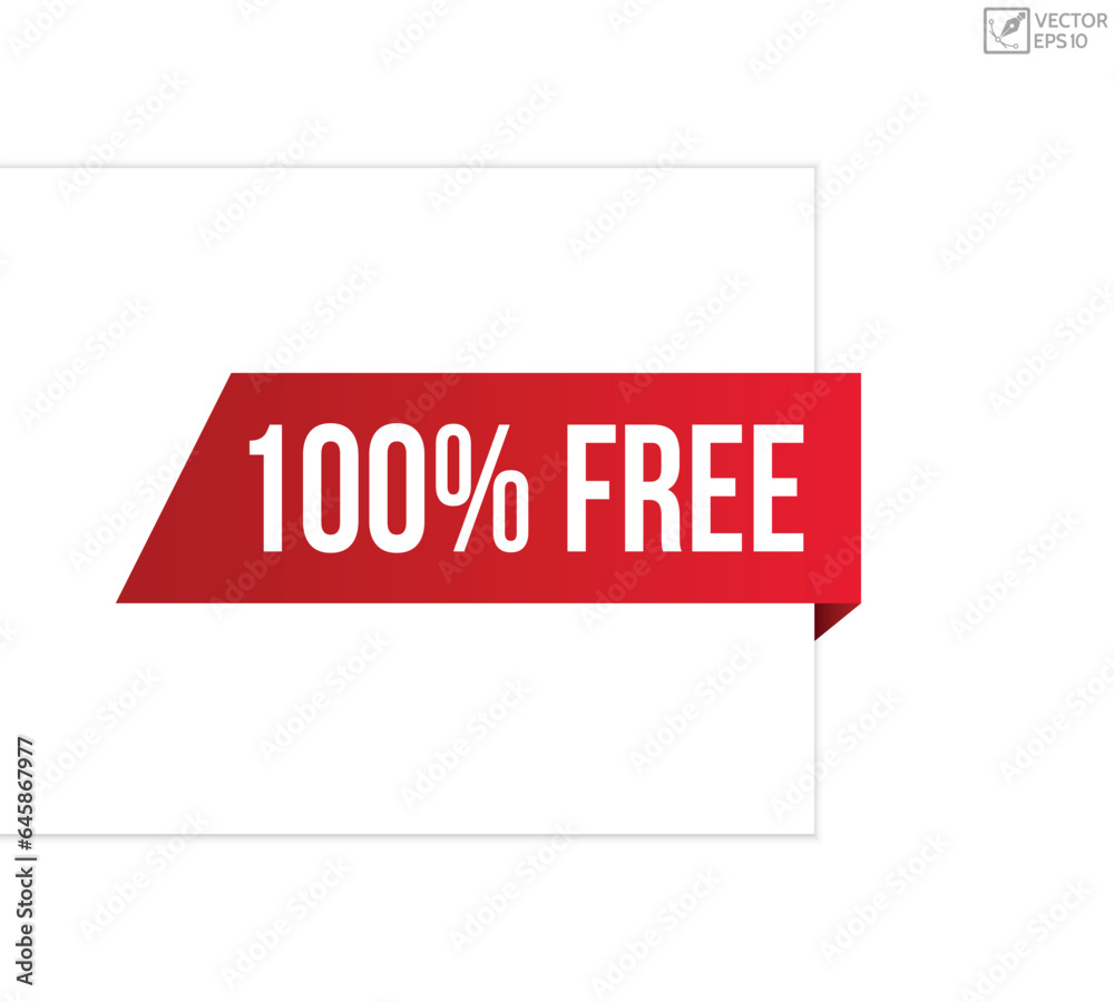 100% free banner design. 100% free icon. Flat style vector illustration. 100% free banner design. 100% free icon. Flat style vector illustration.