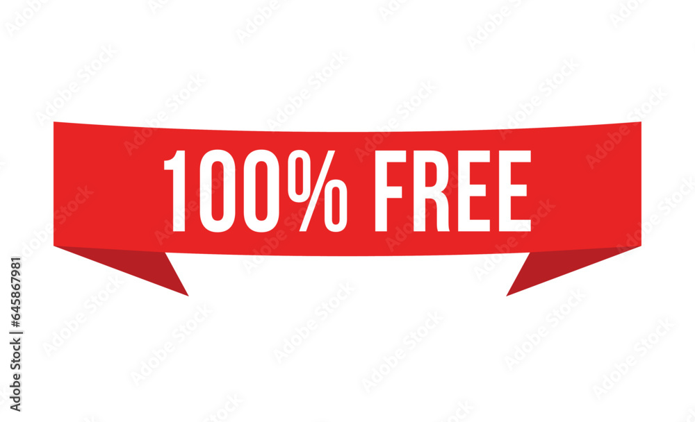 100% free banner design. 100% free icon. Flat style vector illustration. 100% free banner design. 100% free icon. Flat style vector illustration.