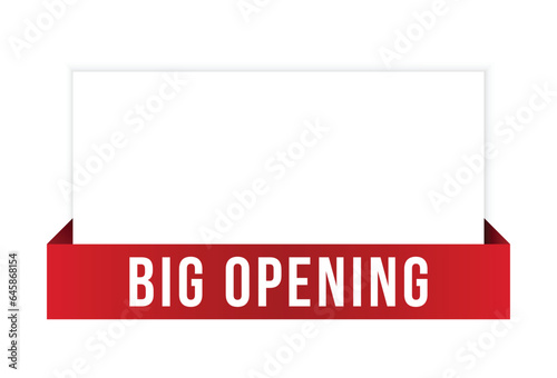 big opening banner design. big opening icon. Flat style vector illustration.