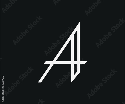 A font with crossing line design for company logo
