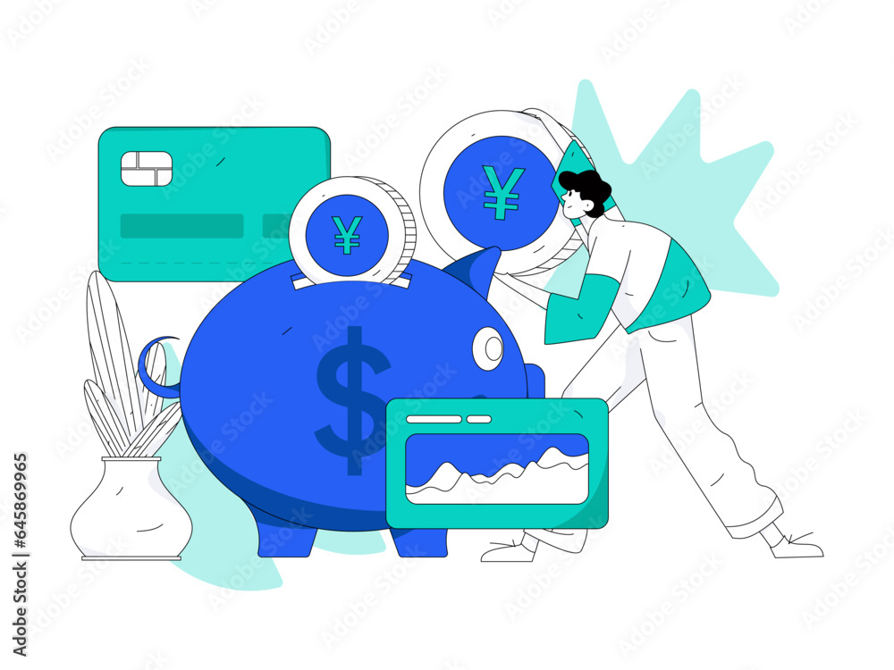 Internet financial management investment flat vector concept operation hand drawn illustration
Internet financial management investment flat vector concept operation hand drawn illustration