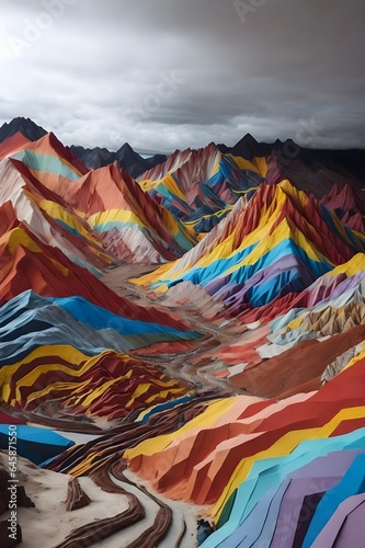 rainbow mountains landscape