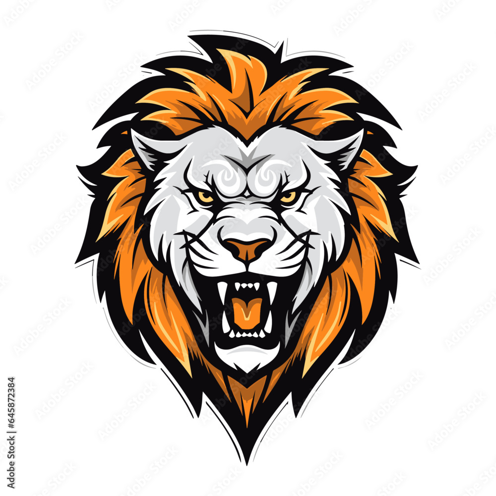 Lion head vector illustration